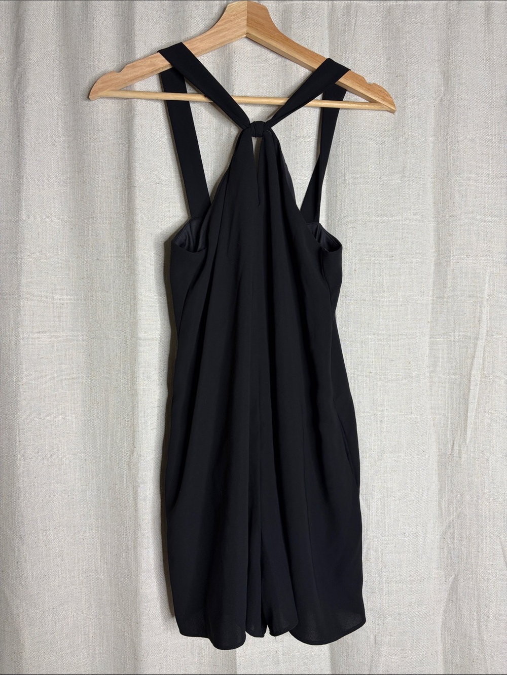 Black Sleeveless Halter-Back romper